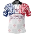 Hawaiian Kanaka Polo Shirt Flag Nation Demodern White AH J1 - Alohawaii