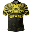 Hawaiian Kanaka Polo Shirt Demodern Yellow AH J1 - Alohawaii