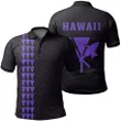 Hawaii Kanaka Map Polo Shirt - Purple - AH - J6 - Alohawaii