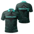 Hawaiian Kanaka Map Polynesian Kahoolawe Polo Shirt - Turquoise  - Brad Style - AH - J2