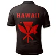 Hawaii Kanaka Map Polo Shirt - Red - AH - J6 - Alohawaii