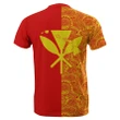 Hawaii Kanaka Polynesian T-shirt The Half Yellow And Red - AH - J3 - Alohawaii