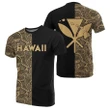 Hawaii Kanaka Polynesian T-shirt The Half Gold - AH - J3 - Alohawaii