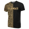 Hawaii Kanaka Polynesian T-shirt The Half Gold - AH - J3 - Alohawaii