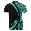 Samoa Turquoise Polynesian T-Shirt - Circle Style - AH - J1 - Alohawaii