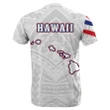 Hawaii Flag Polynesian T-shirt White - AH - J7 - Alohawaii