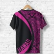 Kanaka Hawaii Map Pink Polynesian T-shirt - Circle Style - AH J4 - Alohawaii