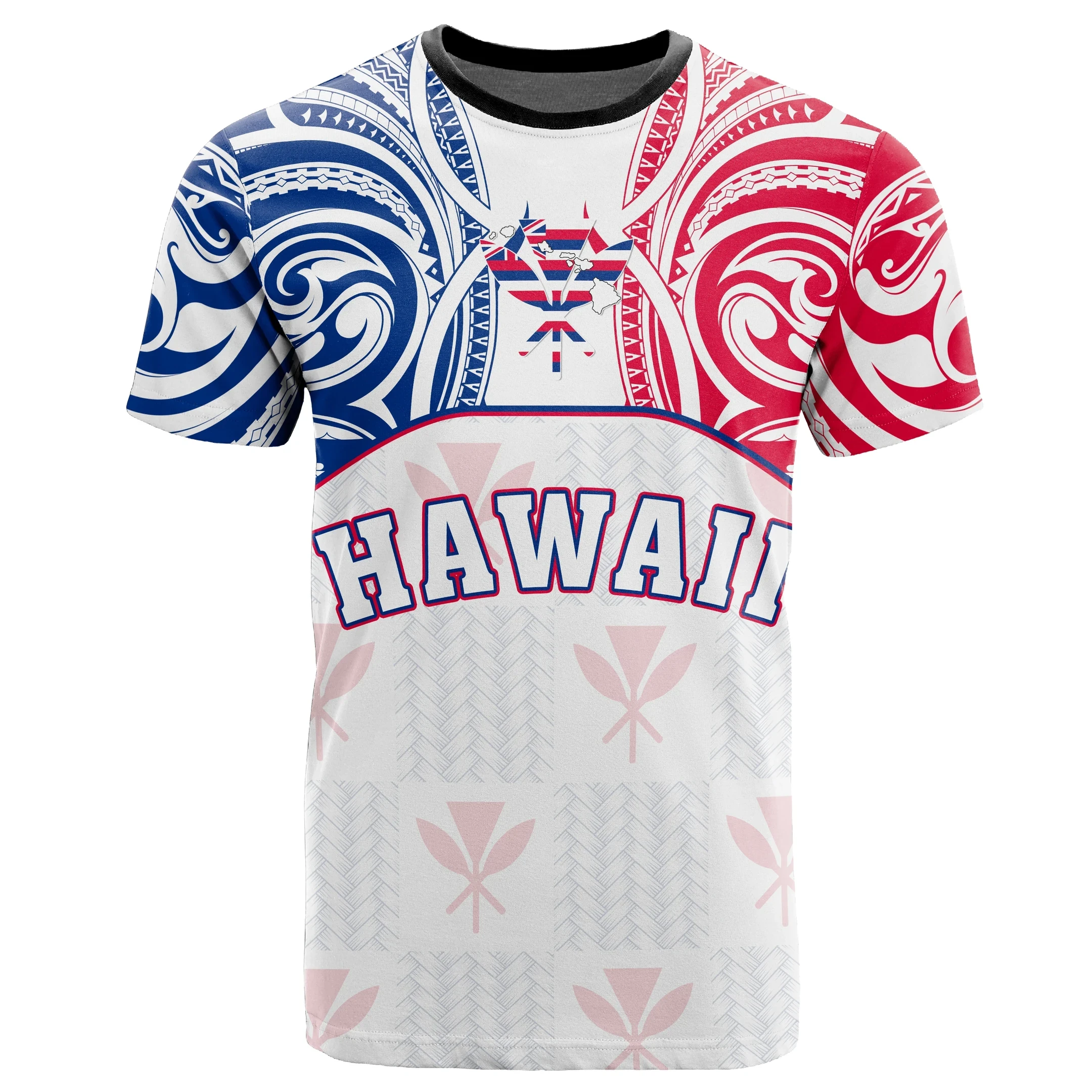 Hawaiian Kanaka T-Shirt Flag Nation Demodern White AH J1 - Alohawaii