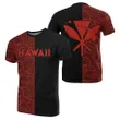 Hawaii Kanaka Polynesian T-shirt The Half Red - AH - J3 - Alohawaii