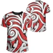 Polynesian Maori Ethnic Ornament Red T-Shirt - AH - JR - Alohawaii