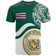 Hawaii Coat Of Arms T-shirt - Waveshape Style - AH - JC