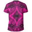Polynesian Plumeria Mix Pink Black T-Shirt - AH - JR - Alohawaii
