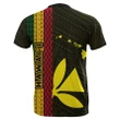 Hawaii Kanaka Flag T-Shirt Polynesian - Hawaii Culture - Yellow - AH - J6 - Alohawaii