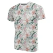 Hawaii Tropical Pattern With Orchids, Leaves And Gold Chains T-Shirt - AH - J7 - Alohawaii