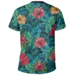 Tropical Hibiscus Hawaii T-shirt - Black - AH - J5 - Alohawaii