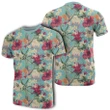 Hawaii Seamless Floral Pattern With Tropical Hibiscus, Watercolor T-Shirt - AH - J7 - Alohawaii