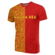 Hawaii Mauna Kea Polynesian T-shirt The Half Yellow and Red - AH - J3 - Alohawaii
