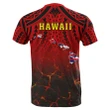 Hawaii Kanaka Map T-Shirt - Polynesian Hawaiian Eruption Style - AH -J6 - Alohawaii