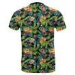 Hawaii Tropical Pattern With Pineapples, Palm Leaves And Flowers T-Shirt - AH - J7 - Alohawaii