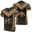 Hawaiian Kanaka Polynesian T-Shirt Active Gold - AH - J77 - Alohawaii
