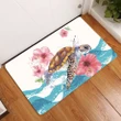 Alohawaii Door Mat - Turtle Hibiscus On Wale Door Mat