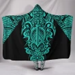 Alohawaii Clothing - Hawaii Turtle Polynesian Hooded Blanket - Turquoise - Armor Style