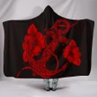 Alohawaii Clothing - Anchor Red Poly Tribal Hooded Blanket