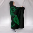 Anchor Green Poly Tribal Hooded Blanket - AH - J1 - Alohawaii