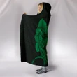 Anchor Green Poly Tribal Hooded Blanket - AH - J1 - Alohawaii