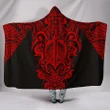 Alohawaii Clothing - Hawaii Turtle Polynesian Hooded Blanket - Red - Armor Style