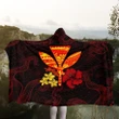 Polynesian Kanaka Maoli Flower Hooded Blanket AH - J0R | Hawaii Hooded Blanket - Hawaiian Hooded Blanket - Hooded Blanket For You