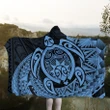 Hawaii Polynesian Turtle Hooded Blanket - Pastel - AH - J4R | Hawaii Hooded Blanket - Hawaiian Hooded Blanket - Hooded Blanket For You