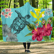 Alohawaii Clothing - Hawaii Kanaka Turtle Hibiscus Plumeria Tropical Style -  Hoodie Blanket