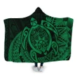 Alohawaii Clothing - Hawaii Polynesian Turtle Hooded Blanket - Green