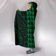 Hawaii Kakau Green Polynesian Hooded Blanket - AH - J1 - Alohawaii