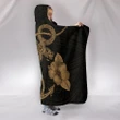 Anchor Gold Poly Tribal Hooded Blanket - AH - J1 - Alohawaii