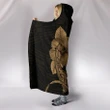Anchor Gold Poly Tribal Hooded Blanket - AH - J1 - Alohawaii