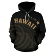 Hawaii Polynesia Hoodie Golden - Tatau Style - AH J1 - Alohawaii