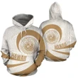 Alohawaii Clothing - Hawaii Coat Of Arms Roll In My Heart Hoodie Gold And White - AH - J7
