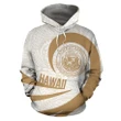 Hawaii Coat Of Arms Roll In My Heart Hoodie Gold And White - AH - J7 - Alohawaii