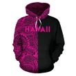 Polynesian Madame Pele Kanaka Maoli Hawaii Hoodie The Half Pink - AH - J7 - Alohawaii