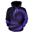 Hawaii Coat Of Arms Roll In My Heart Hoodie Purple - AH - J7 - Alohawaii