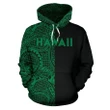 Polynesian Madame Pele Kanaka Maoli Hawaii Hoodie The Half Green - AH - J7 - Alohawaii
