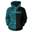 Polynesian Madame Pele Kanaka Hawaii Hoodie The Half Blue - AH - J7 - Alohawaii