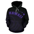 Hawaii Polynesia Hoodie Violet - Tatau Style - AH J1 - Alohawaii