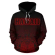 Hawaii Kanaka Polynesian Hoodie Red - Neon Style - AH J1 - Alohawaii