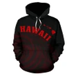 Hawaii Polynesia Hoodie Red - Tatau Style - AH J1 - Alohawaii