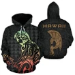 Alohawaii Clothing - Hawaii Helmet Polynesian Lauhala Kanaka Warrior Hoodie - AH
