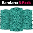 Polynesian Culture Turquoise Bandana 3-Pack - AH - J1 - Alohawaii