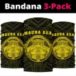 Hawaii Polynesian Mauna Kea Goddess Pele Bandana 3-Pack - AH - Yellow- J5 - Alohawaii